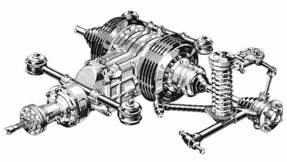 Rear suspension (first type)